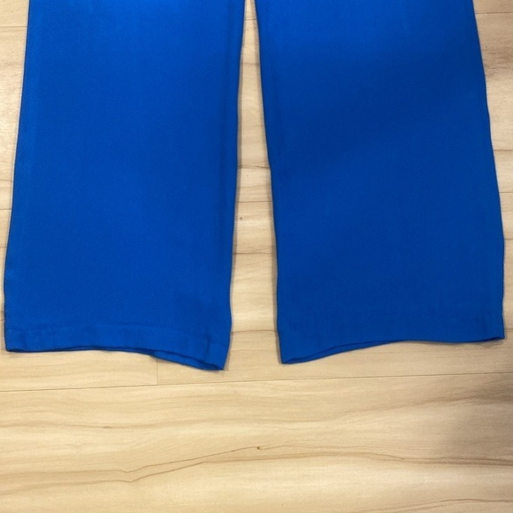 FRENCH‎ CONNECTION Blue Wide Leg Pants Size 2 Bold Businesswoman Corporate Boss - Picture 4 of 15